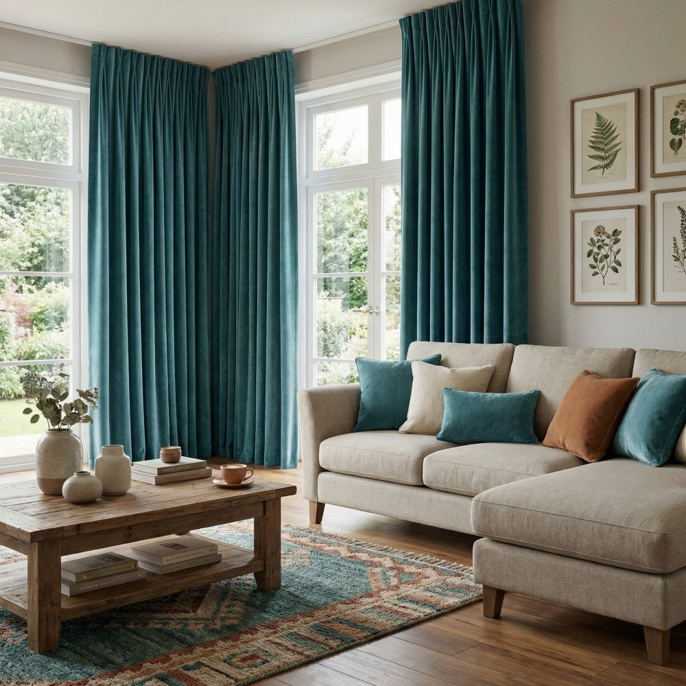 Whitney Luxury Matte Velvet Thermal Curtains