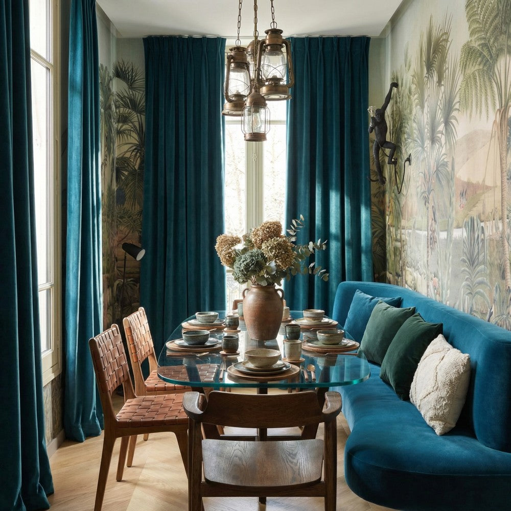 Whitney Luxury Matte Velvet Thermal Curtains