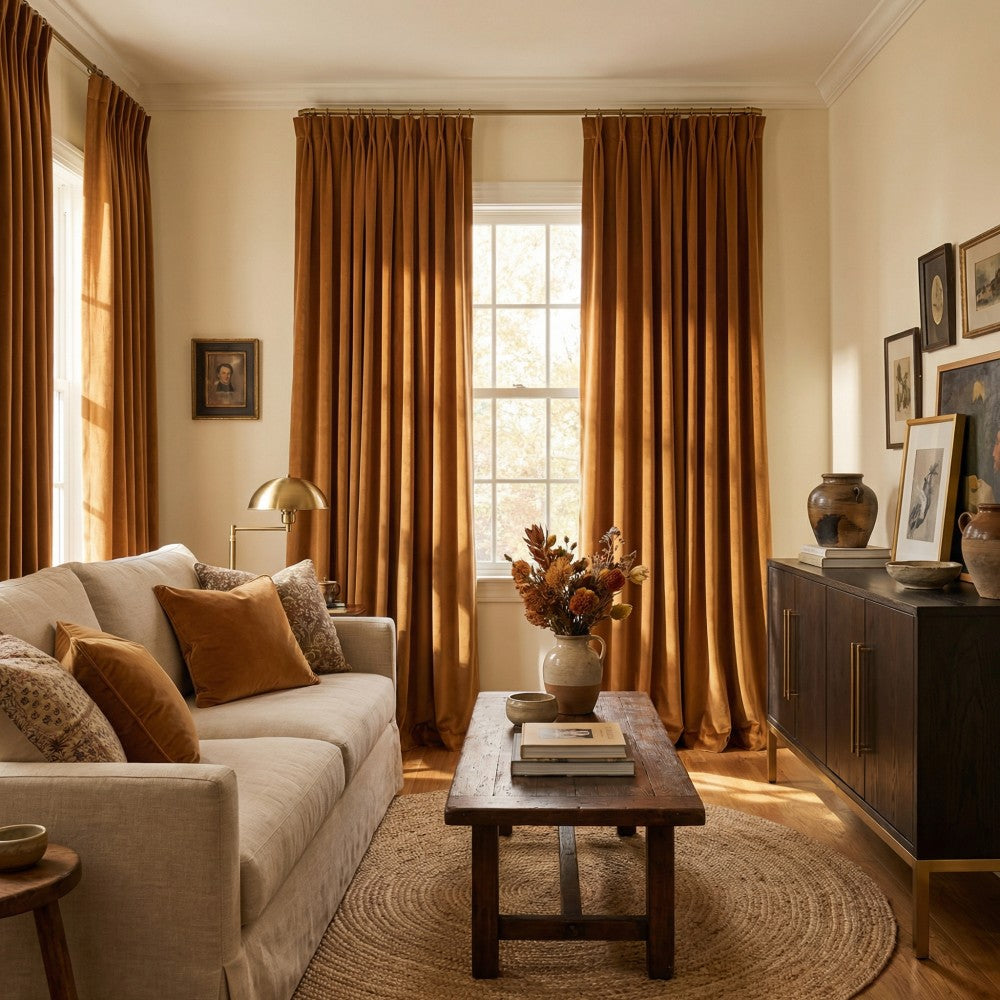 Whitney Luxury Matte Velvet Thermal Curtains