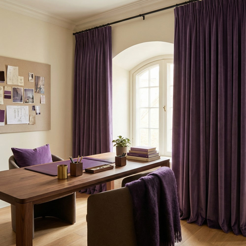 Whitney Luxury Matte Velvet Thermal Curtains