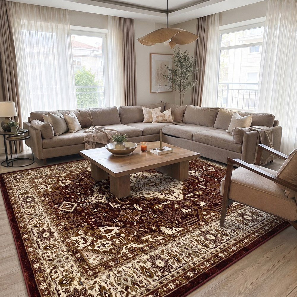 Tapis en polypropylène d'inspiration persane Winslow