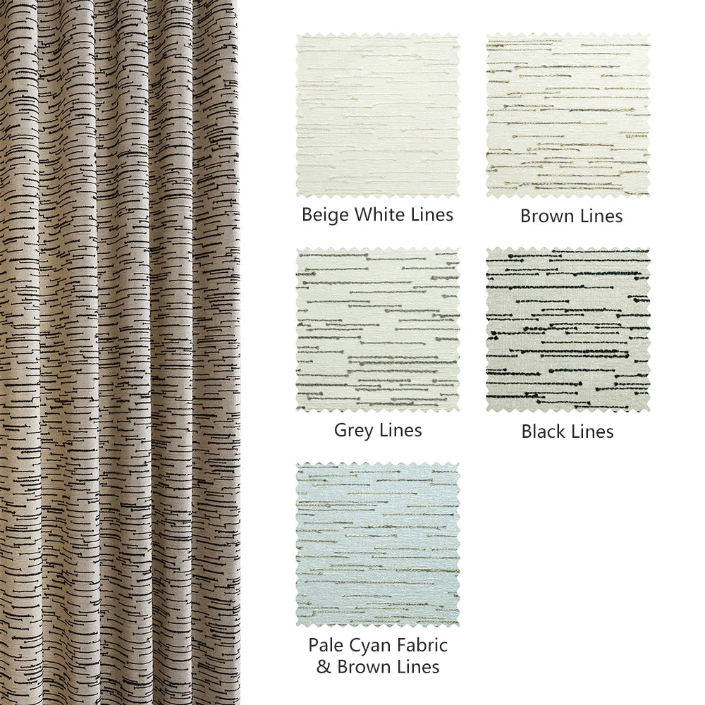 Woody Irregular Dense striped curtains