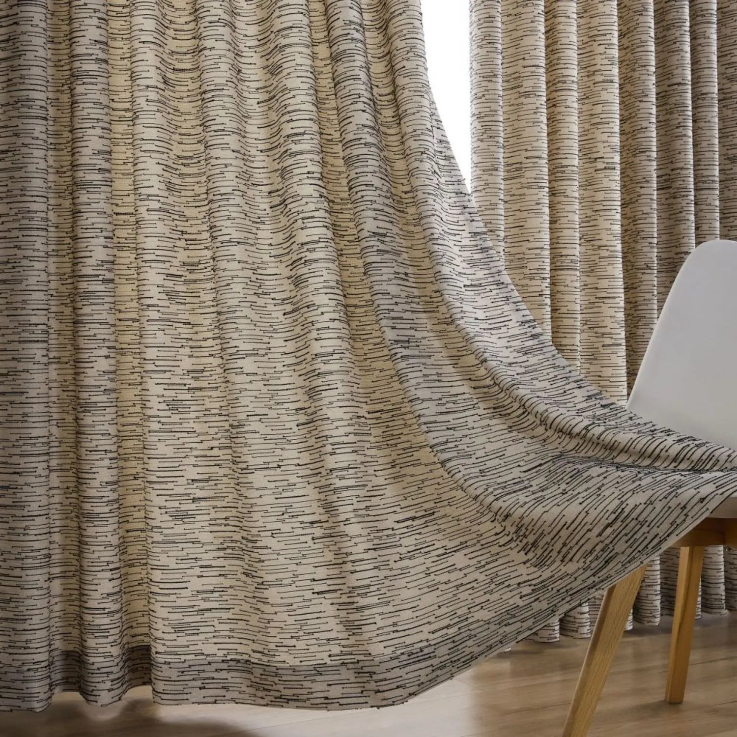 Woody Irregular Dense striped curtains