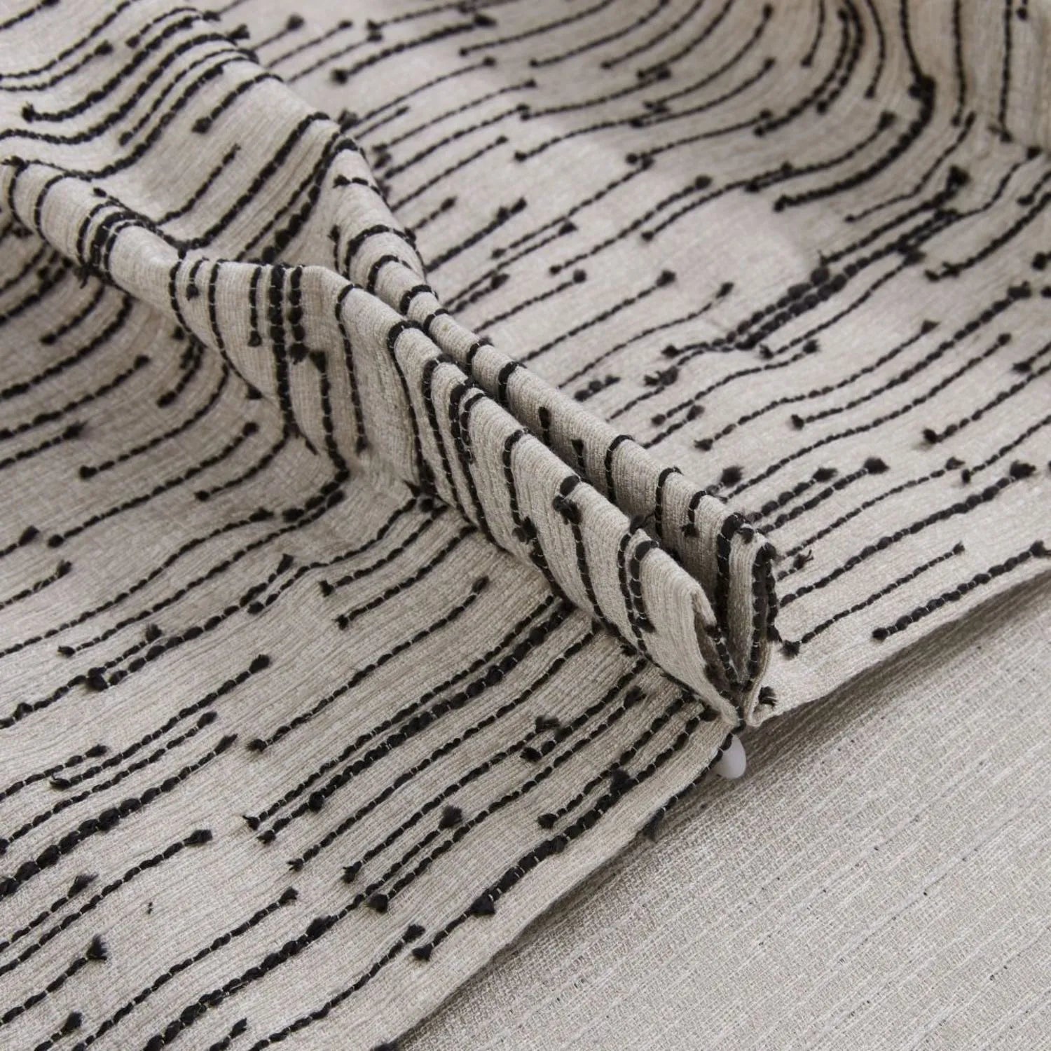 Woody Irregular Dense striped curtains