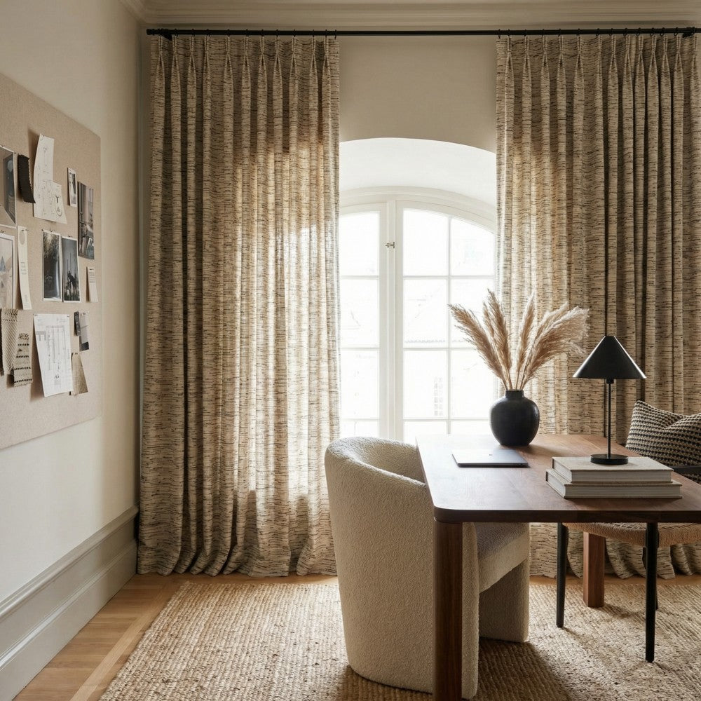 Woody Irregular Dense striped curtains