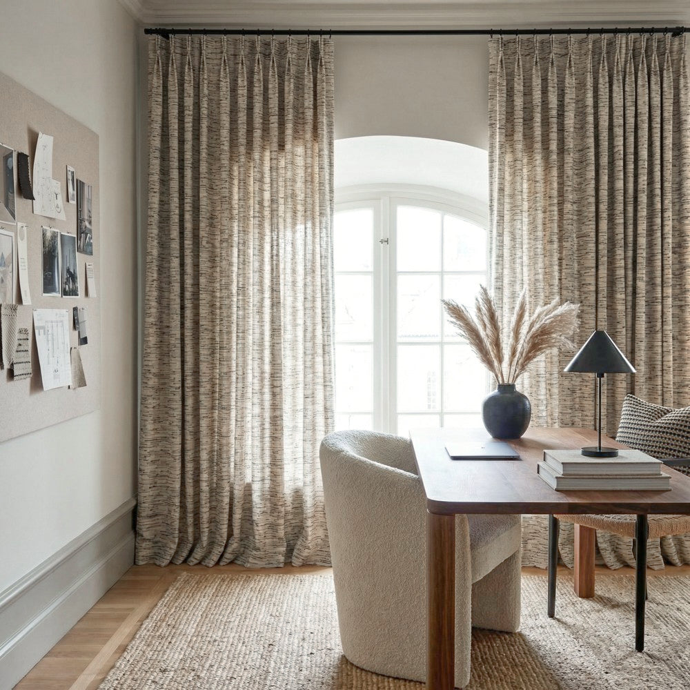 Woody Irregular Dense striped curtains