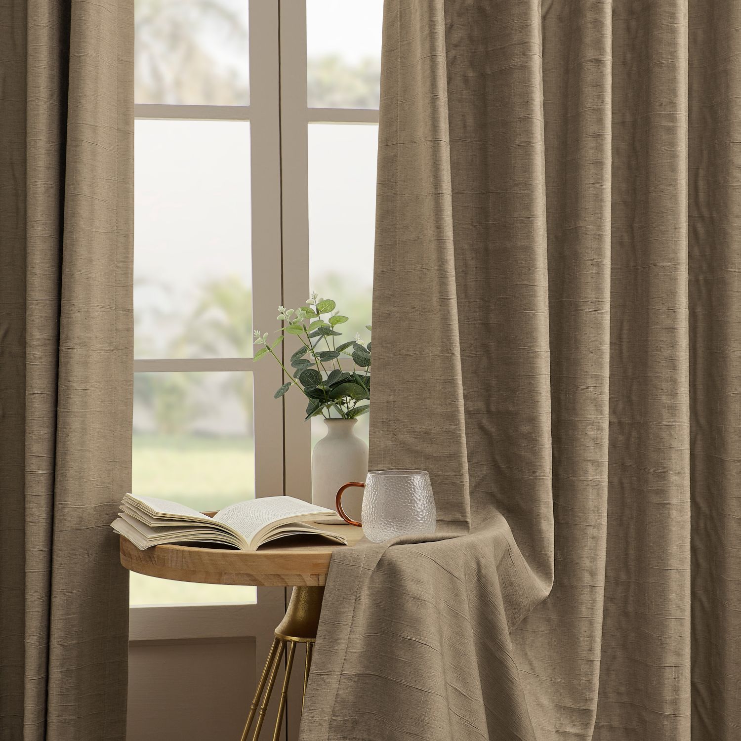 Alessi Wrinkle Design Blackout Cotton Curtains
