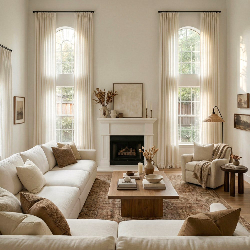 Wynn Soft Cotton Semi Sheer Curtains