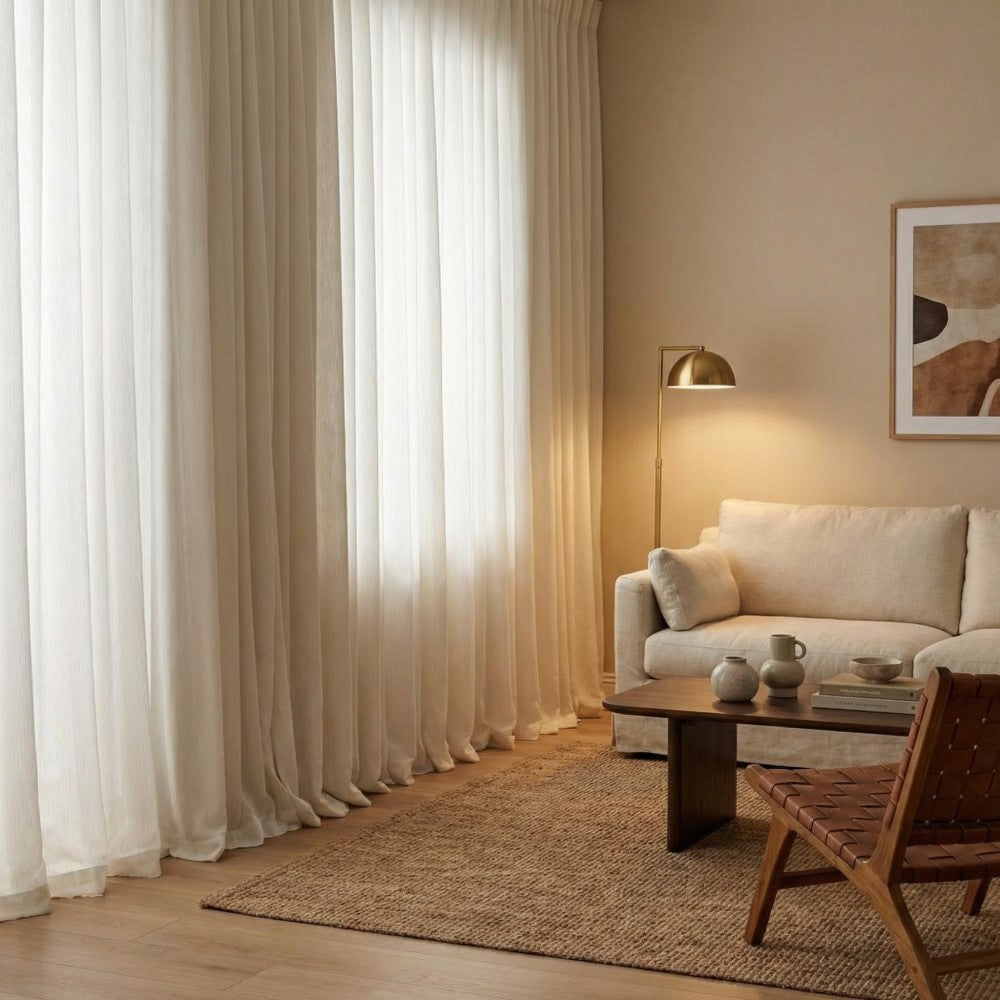Wynn Soft Cotton Semi Sheer Curtains