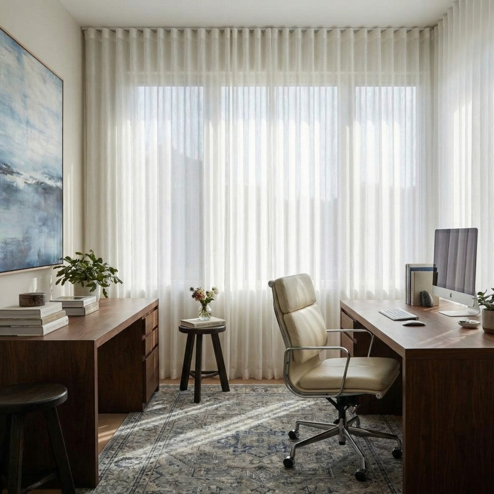 Wynn Soft Cotton Semi Sheer Curtains