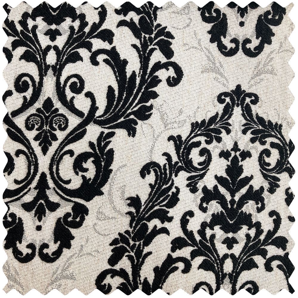 Yoona Neutral Beige Damask Jacquard Custom Curtains