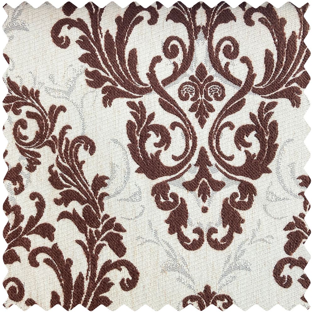 Yoona Neutral Beige Damask Jacquard Custom Curtains