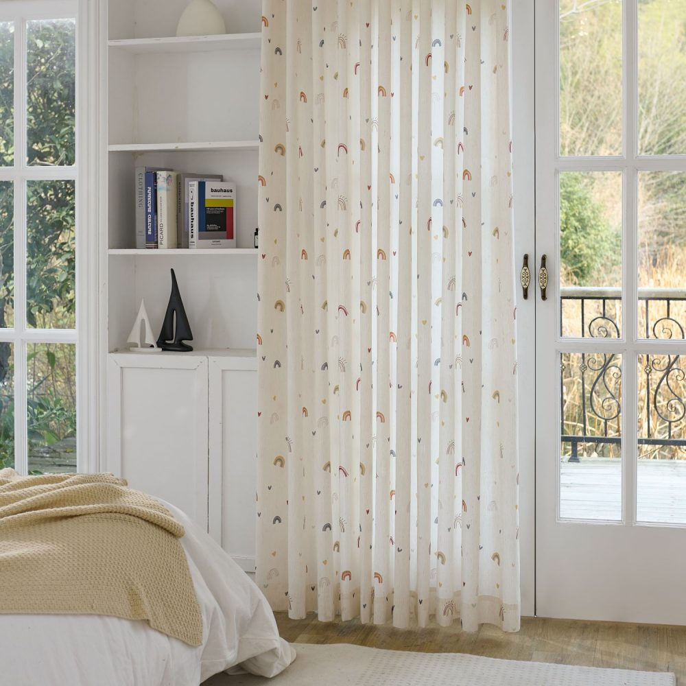 Zeel Colorful Rainbow Semi Sheer Curtains