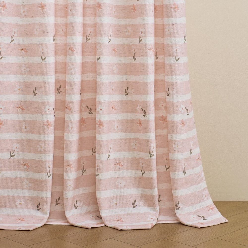 Zita Pink Ditsy Floral Curtains for Girls Room