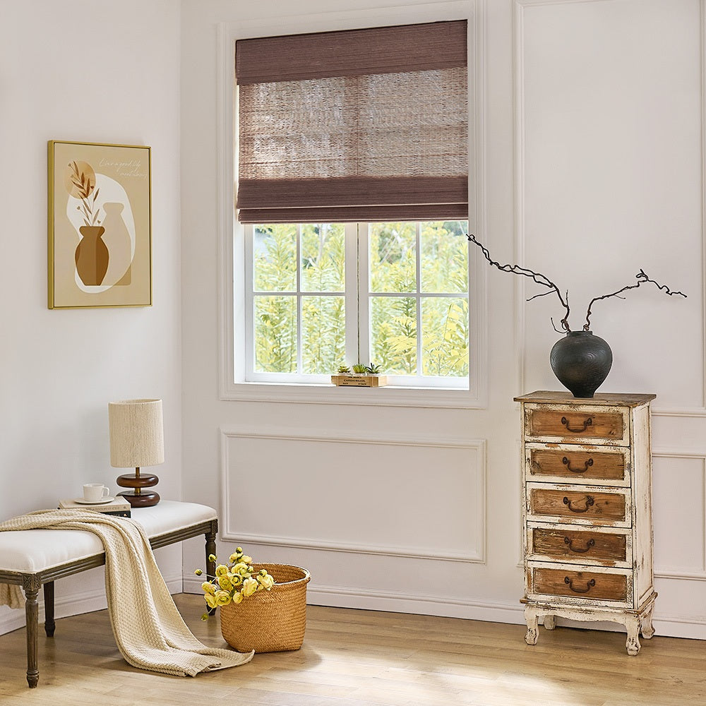 Zula Cream Natural Custom Bamboo Shades