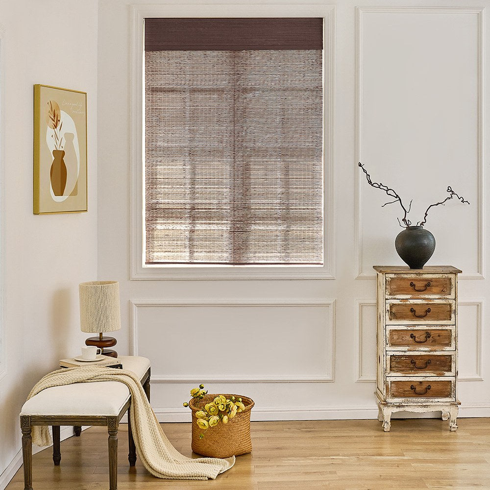 Zula Cream Natural Custom Bamboo Shades