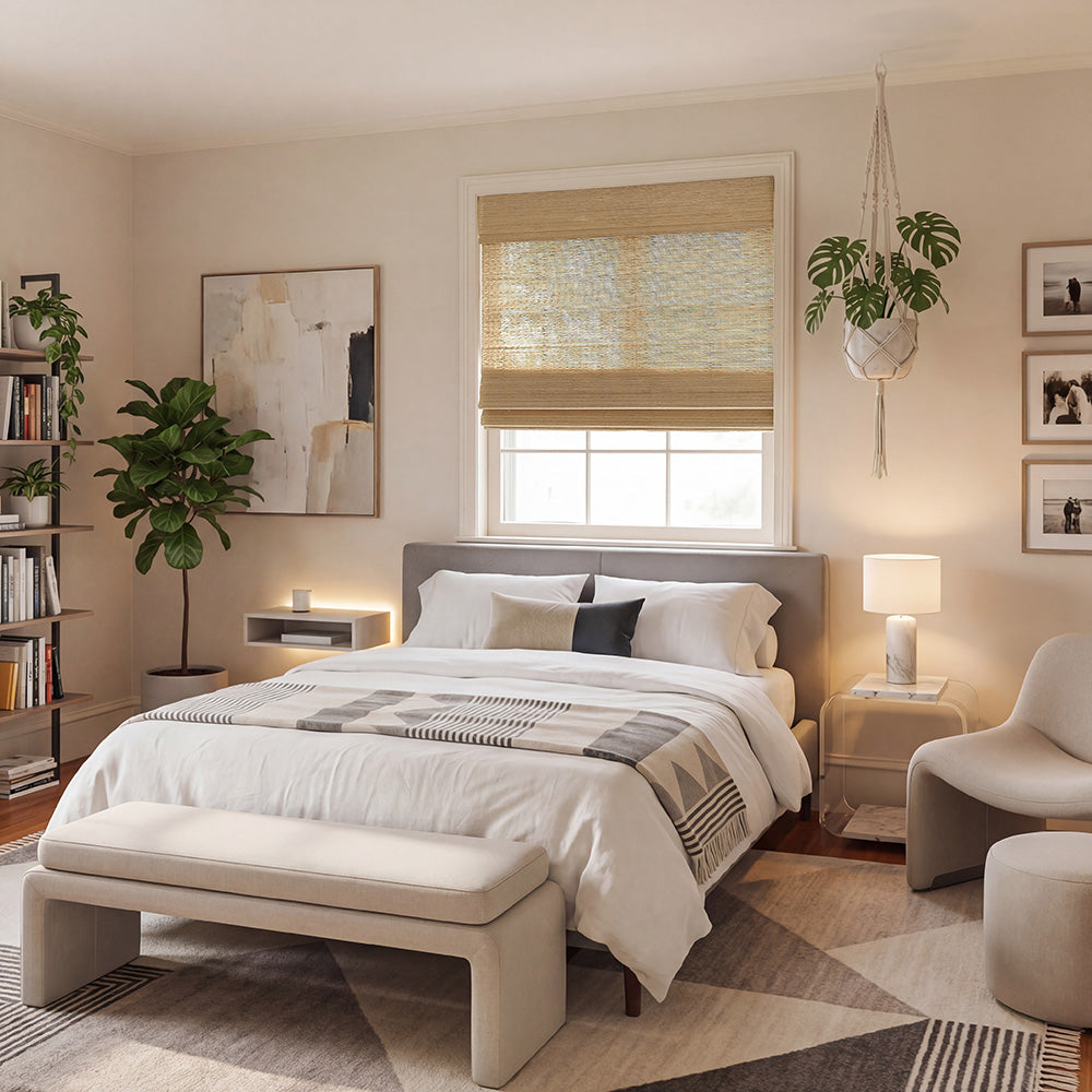 Zula Cream Natural Custom Bamboo Shades