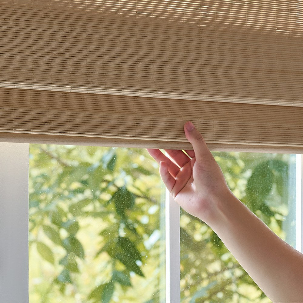 Zula Cream Natural Custom Bamboo Shades