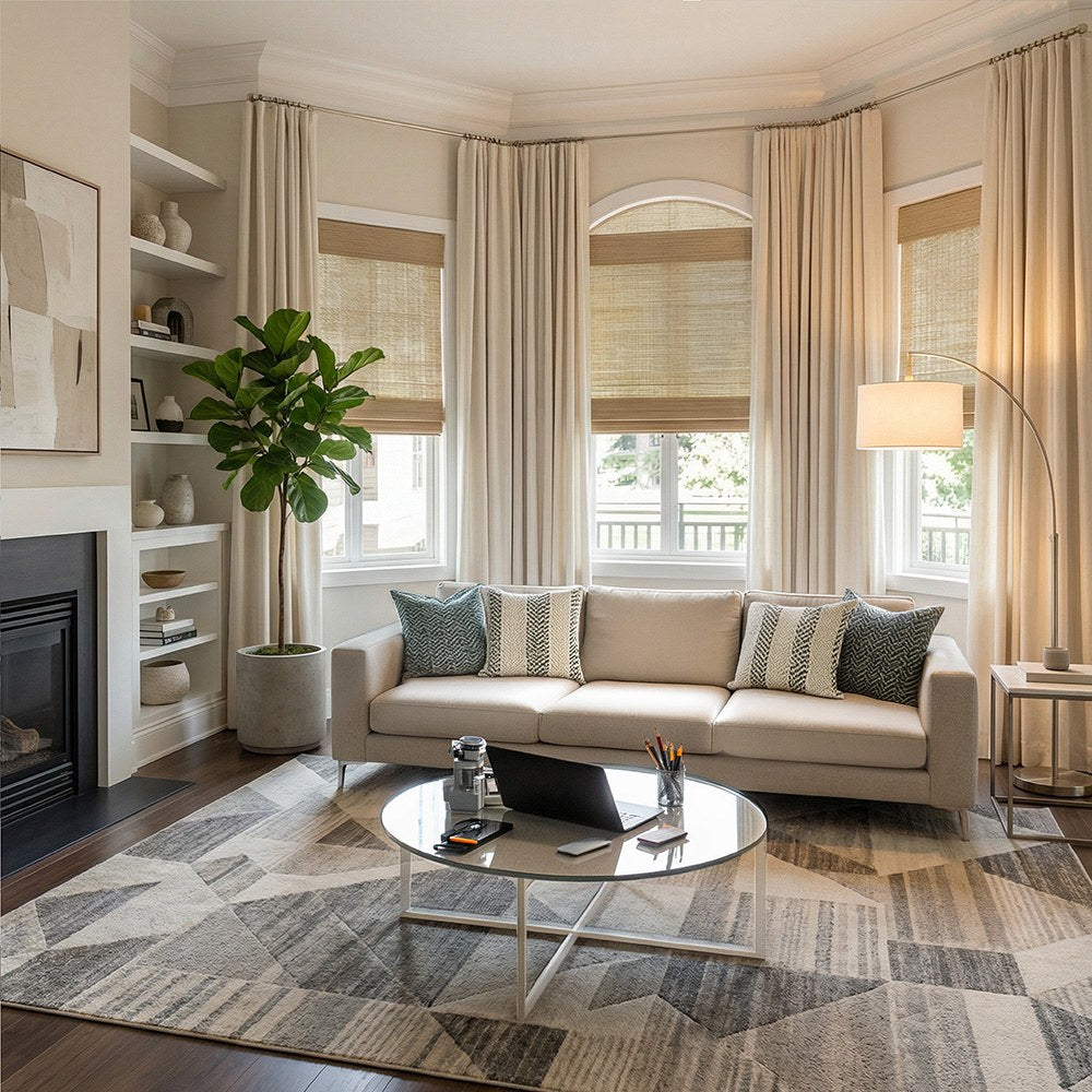 Zula Cream Natural Custom Bamboo Shades