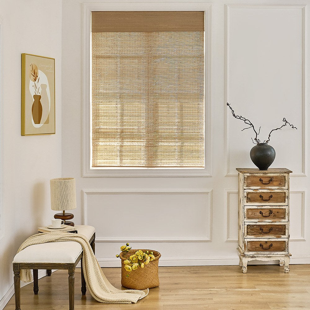 Zula Cream Natural Custom Bamboo Shades