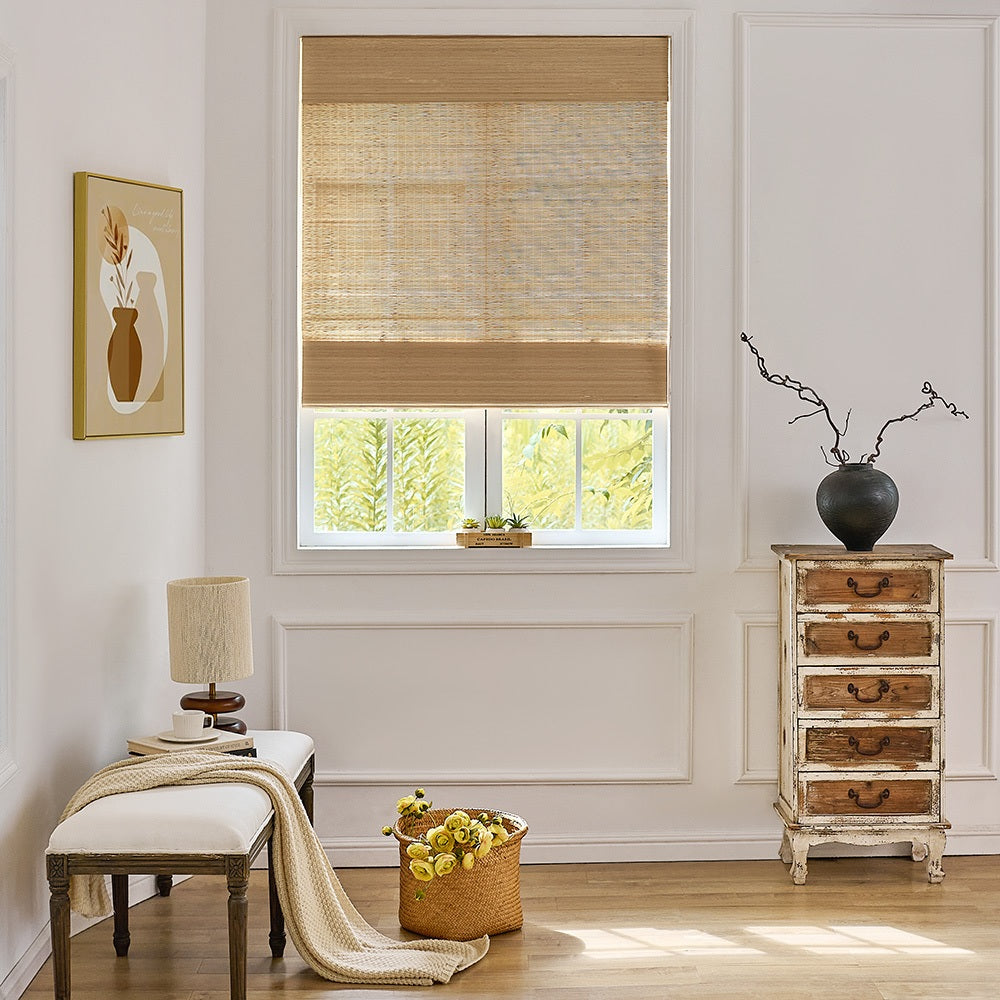 Zula Cream Natural Custom Bamboo Shades