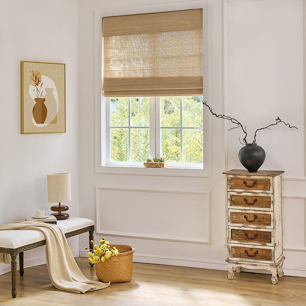 Zula Cream Natural Custom Bamboo Shades