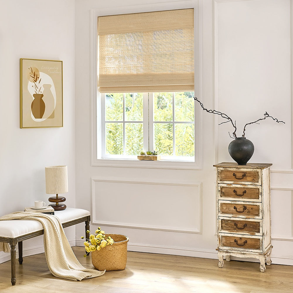 Zula Cream Natural Custom Bamboo Shades