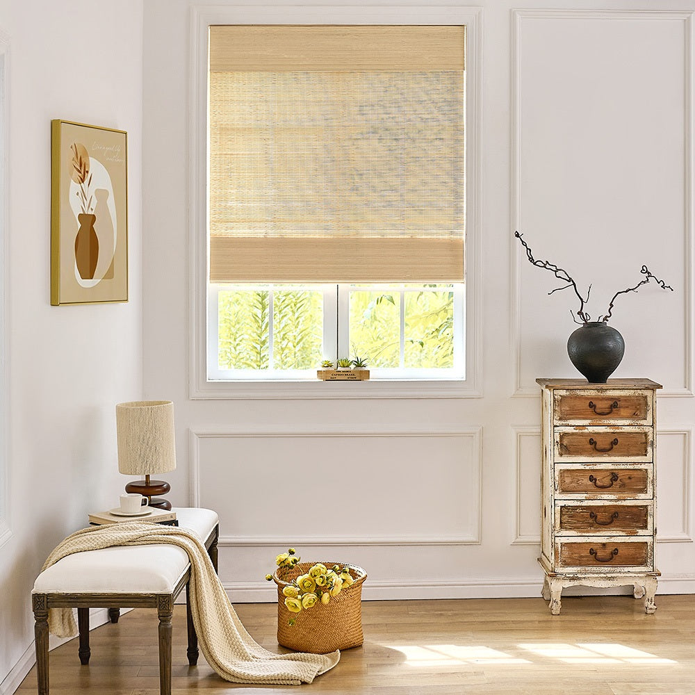 Zula Cream Natural Custom Bamboo Shades