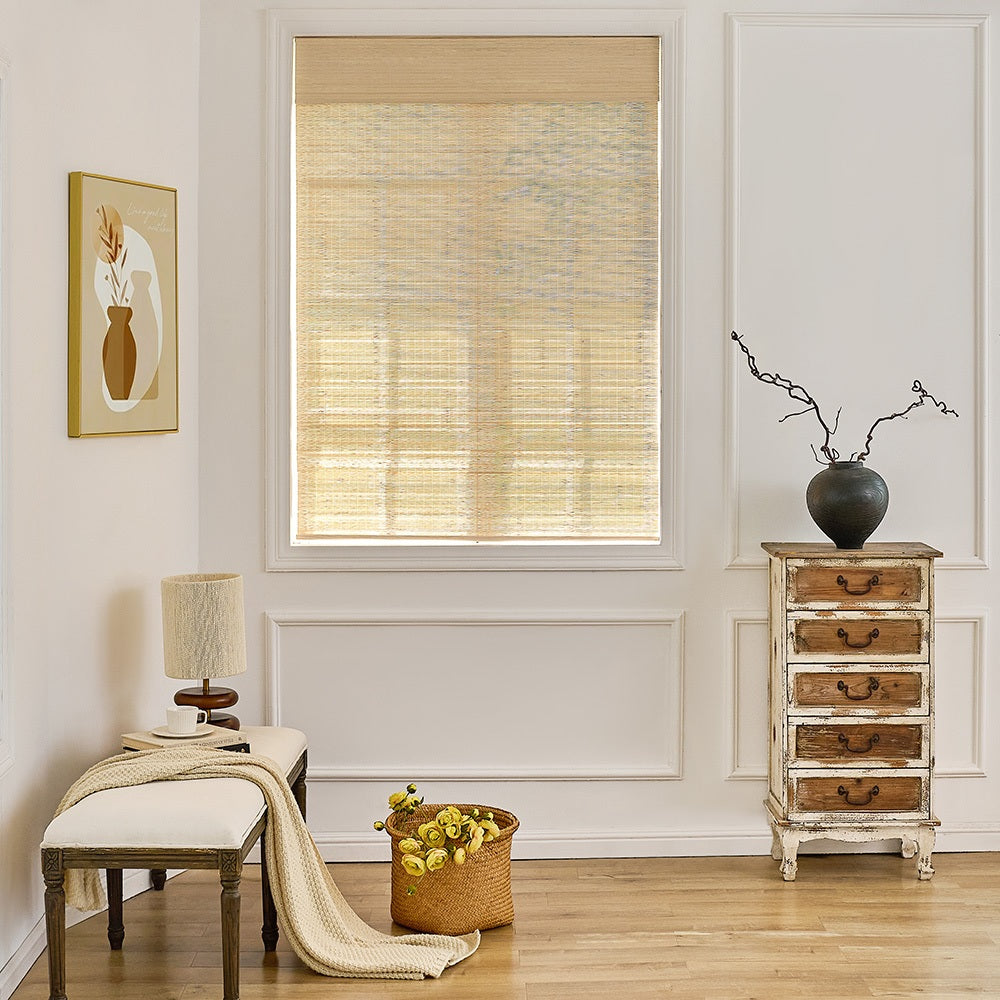 Zula Cream Natural Custom Bamboo Shades