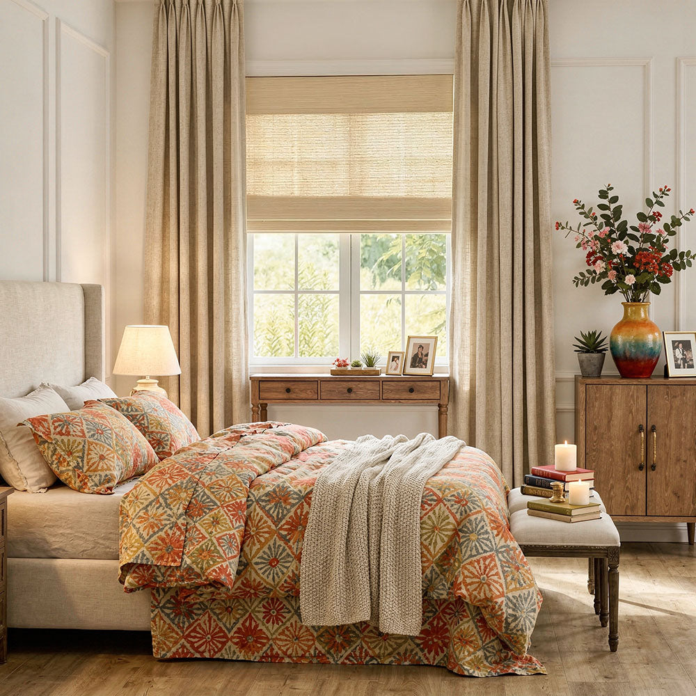 Zula Cream Natural Custom Bamboo Shades