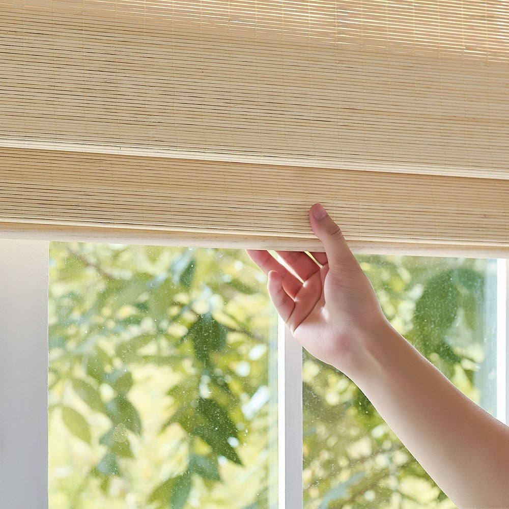 Zula Cream Natural Custom Bamboo Shades