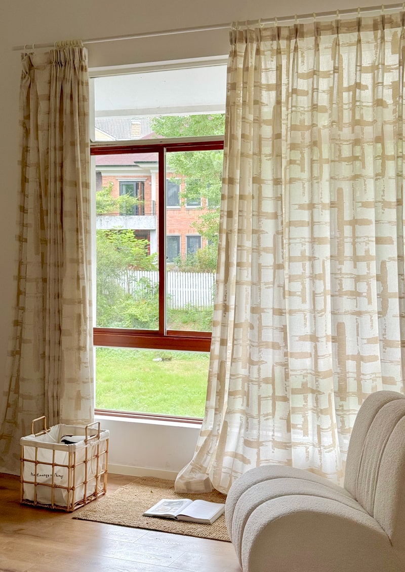 Chanda - Unique style of these abstract plaid curtains!