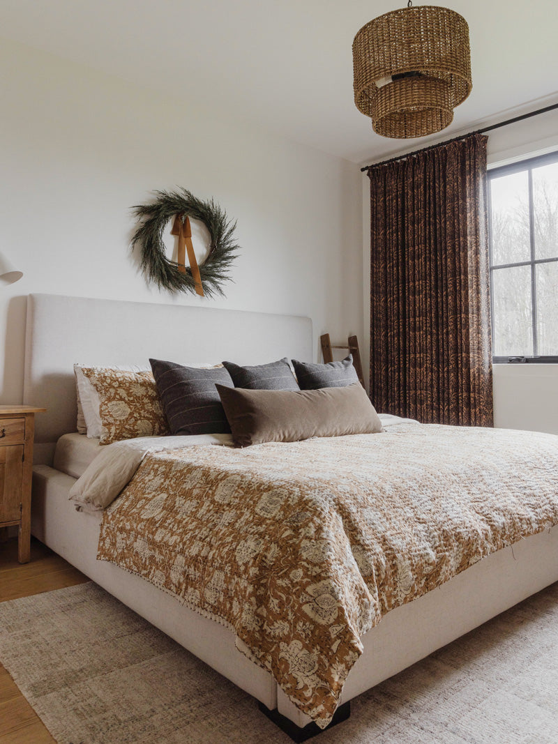 bedroom Damask Curtains