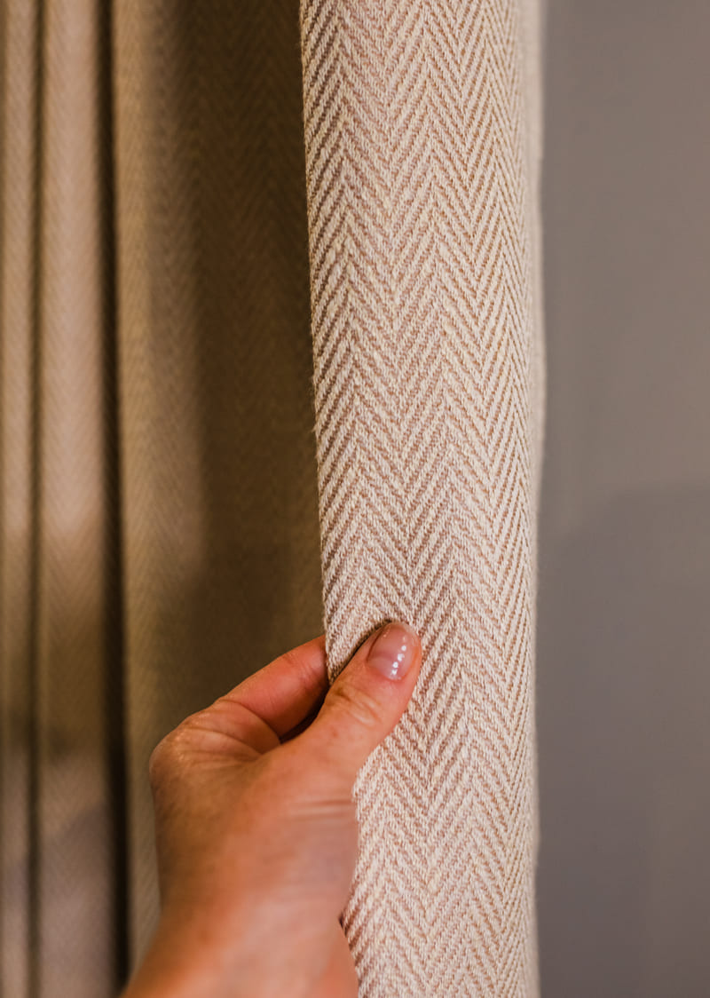 textured cotton curtain