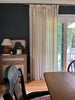 Erika / Rustic Style Striped Linen Curtains / Unlined
