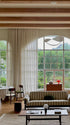 Harlow / Plaid Textured Linen Sheer Curtains / unlined