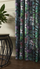 Jonah / Green Fancy Garden Printed Curtains / Unlined