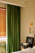 Ruby Elegant Velvet Custom Curtains-Moss Green