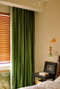 Ruby Elegant Velvet Custom Curtains-Moss Green