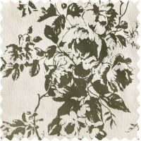 Alaina Green Flower Bloom Floral Curtains